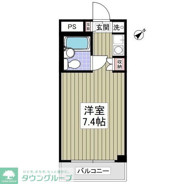 パル京南NO.17(ワンルーム/2階)の間取り写真