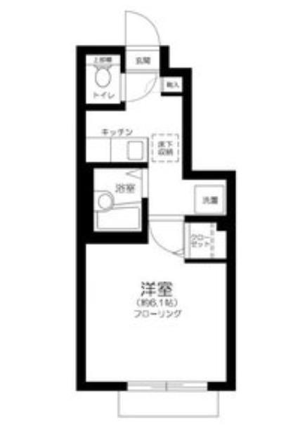 セレ板橋本町(1K/1階)の間取り写真