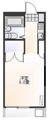 グリーンハウス(1K/1階)の間取り写真