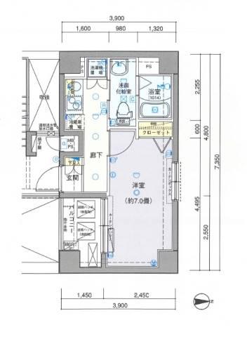 ヴェルト亀戸(1K/5階)の間取り写真