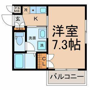 林檎の樹(1K/1階)の間取り写真