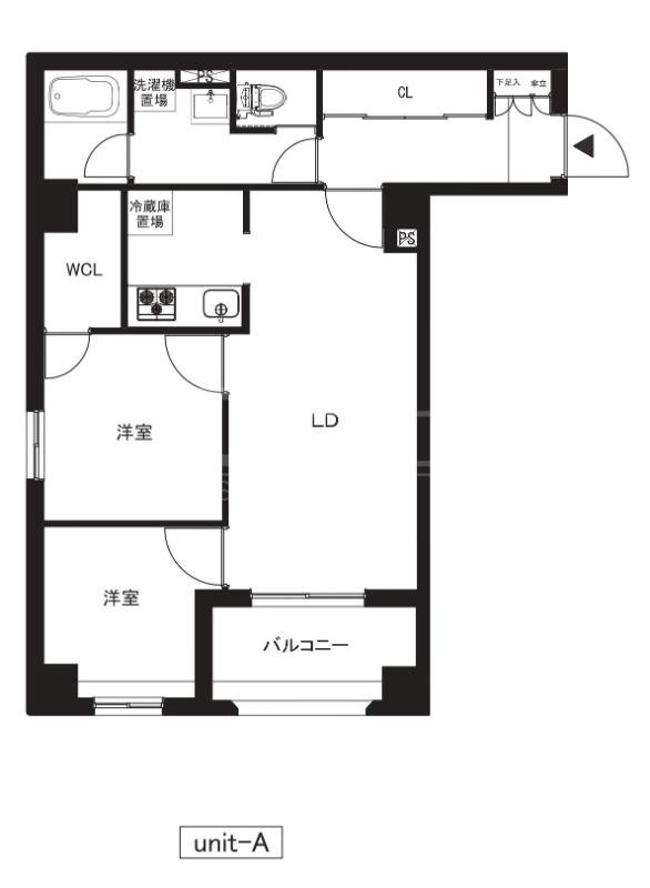 LA CASA(2LDK/3階)の間取り写真