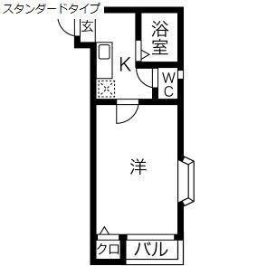 MTコーポ(1K/2階)の間取り写真