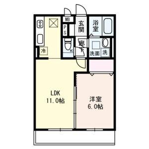 グレースコーポIII III(1LDK/3階)の間取り写真