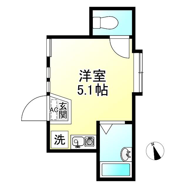 マヤリス(ワンルーム/1階)の間取り写真