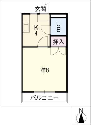 FAIRY HOUSE CHOYA(1K/1階)の間取り写真