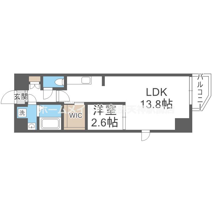 ONLYONE池田新町(1LDK/7階)の間取り写真