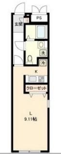 BRANCHE吹上(1K/3階)の間取り写真