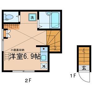 アペックス・下高井戸II(ワンルーム/2階)の間取り写真
