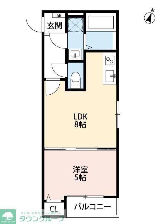 T.Aさいたま市中央区上峰2丁目(1LDK/1階)の間取り写真