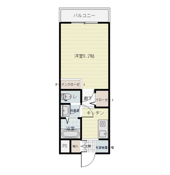 コーポコスモス(1K/3階)の間取り写真
