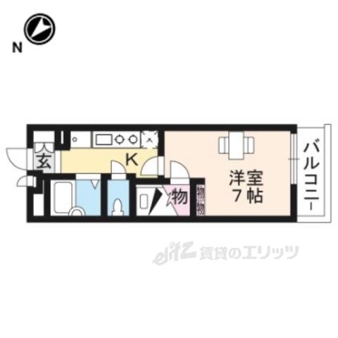 レオパレス暁(1K/1階)の間取り写真