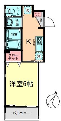 COLLETTES コレット(1K/2階)の間取り写真