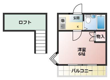 アネックス蒲生第5期(1K/2階)の間取り写真