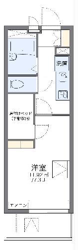 レオパレスメゾン MII(1K/1階)の間取り写真