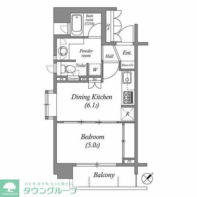 ステーションフロント都立大学(1DK/6階)の間取り写真