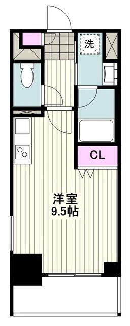 ダイイチフレア川崎(ワンルーム/6階)の間取り写真