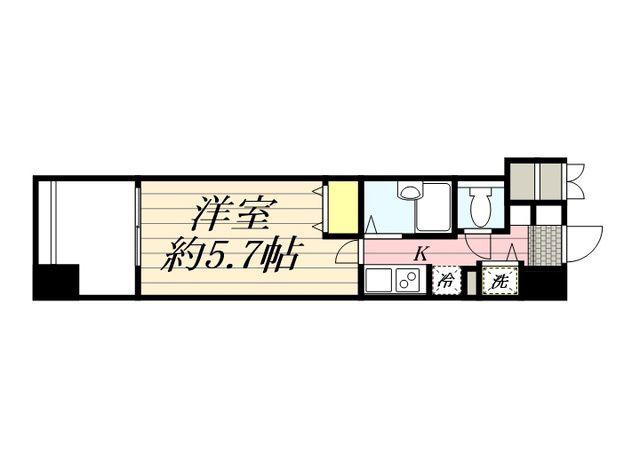 HF南麻布レジデンス(1K/8階)の間取り写真