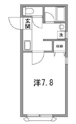コンフォート赤坂I(1K/2階)の間取り写真