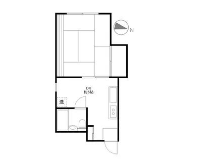 近藤ハイツ(1DK/2階)の間取り写真