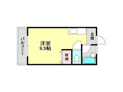 コーポMIKI(ワンルーム/2階)の間取り写真
