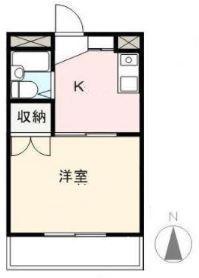 多田ハイツ(1K/3階)の間取り写真