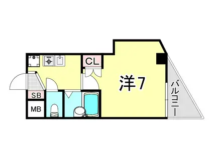 ドミール・カクタス尼崎(1K/8階)の間取り写真