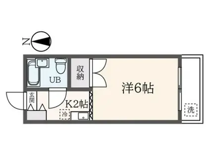 メイプルアベニュー(1K/3階)の間取り写真