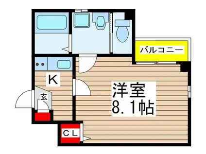 ブライトヒルズ新宿(1K/2階)の間取り写真
