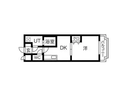 サプリーム神田(1DK/1階)の間取り写真
