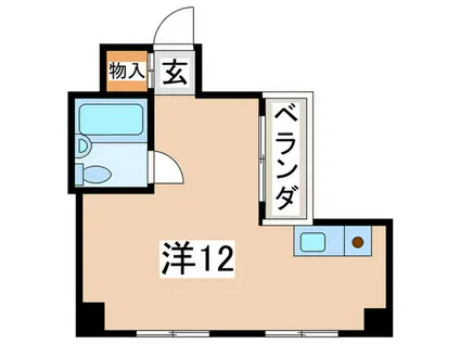 ベルトピア武庫之荘IIIA棟(ワンルーム/2階)の間取り写真