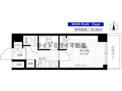 ステージファースト神楽坂II(1K/11階)の間取り写真