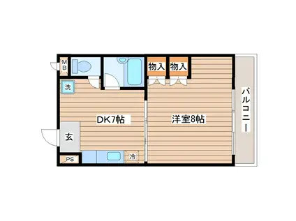 小田原深松マンション(1LDK/3階)の間取り写真