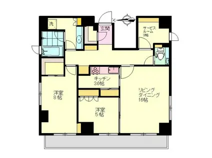 マルラニ南青山(3LDK/14階)の間取り写真