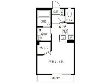 メルベイユ南太田(1K/1階)の間取り写真