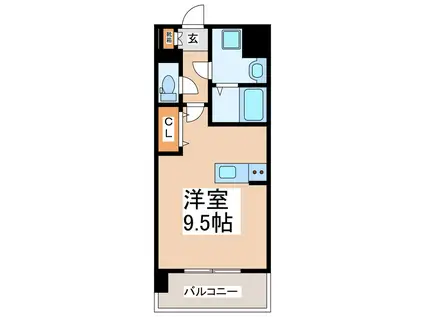 SQUARE三里木駅前(ワンルーム/4階)の間取り写真