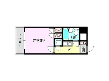 トーカン東淀川キャステール(1K/8階)の間取り写真