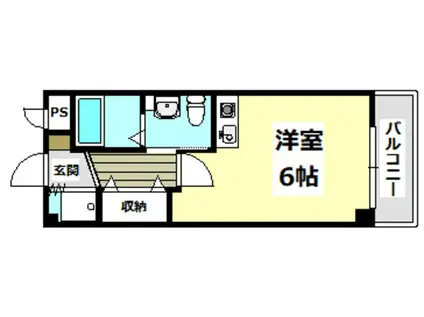 エスポワール(ワンルーム/1階)の間取り写真