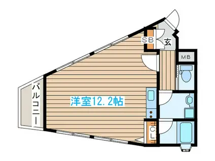 POTTERIE(ワンルーム/3階)の間取り写真