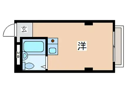 サンビルダー北野山ノ手(ワンルーム/4階)の間取り写真