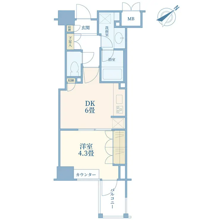 クオリア銀座 8階階 間取り