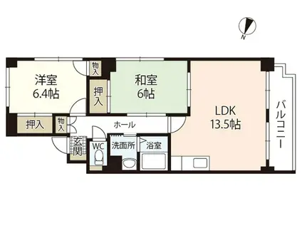 ショウリュウビル(2LDK/3階)の間取り写真
