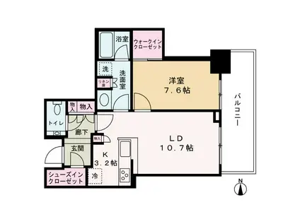 グランドメゾン新梅田タワー THE CLUB RESIDENCE(1LDK/8階)の間取り写真