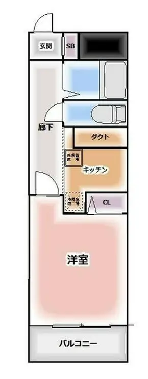 川口寿コーポ 6階階 間取り
