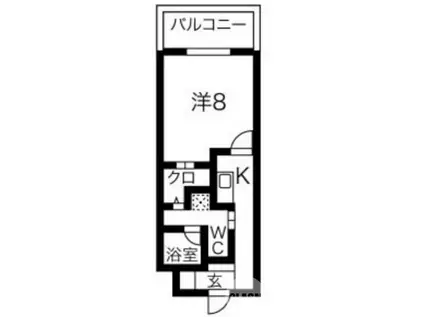 W.O.B.SAKAI(1K/7階)の間取り写真