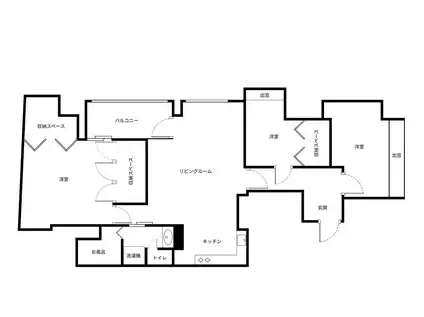 コーポG(3LDK/2階)の間取り写真