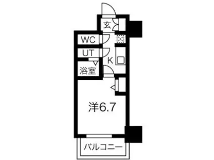 ファステート神戸コンチェール(1K/3階)の間取り写真