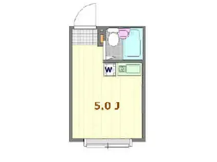 アーバンプレイス和泉A棟(ワンルーム/1階)の間取り写真