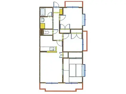 ラークビレッジ(3LDK/3階)の間取り写真
