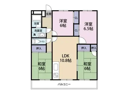 シード室見川(4LDK/2階)の間取り写真